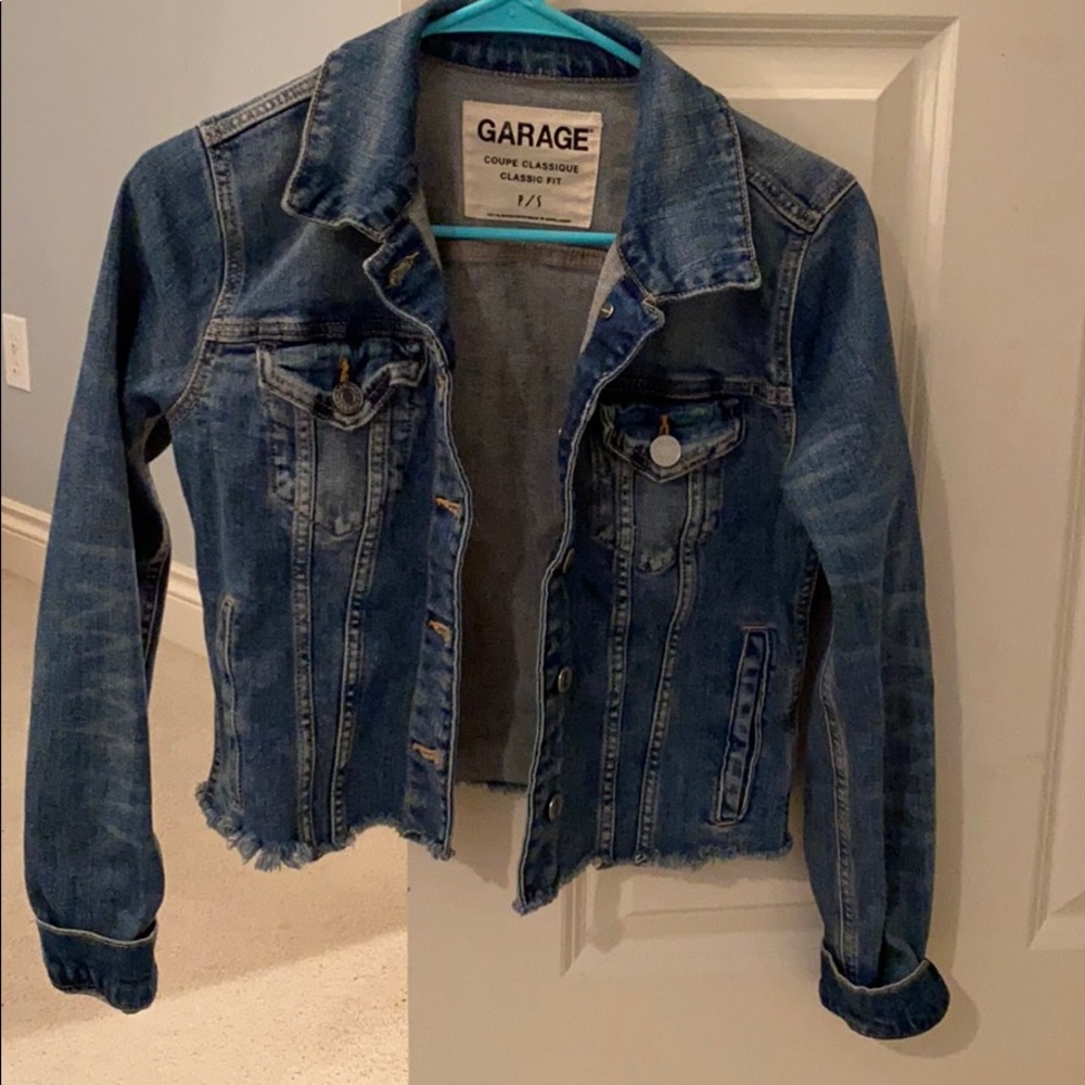 Garage, cropped jean jacket.
